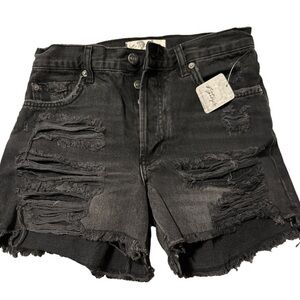 We The Free distressed denim shorts